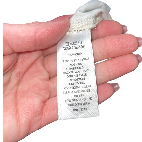 TAHARI Tan & Green Palm Leave Print High Waisted Shorts with Belt  M NWT - Picture 7 of 7